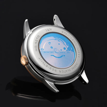 Carnaval high-end série iw marca clássico fase da lua relógios mecânicos masculino safira de aço inoxidável miyota movimento relógios masculinos