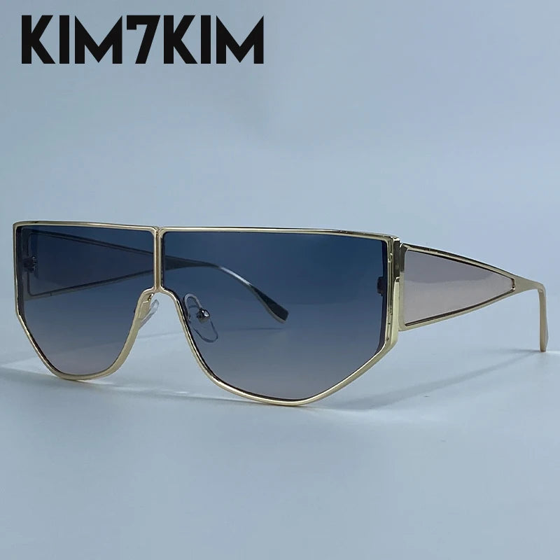 Steampunk Polygon Shield Sunglasses Women 2025 Luxury Brand Night Vision UV400 Windproof Sunglass For Lady Retro Trendy Shades