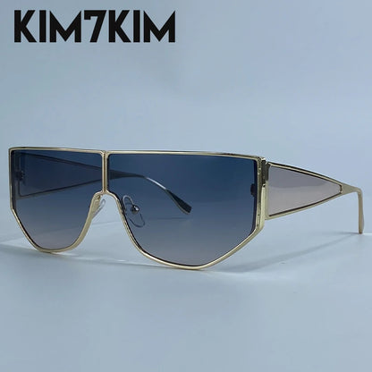 Steampunk Polygon Shield Sunglasses Women 2025 Luxury Brand Night Vision UV400 Windproof Sunglass For Lady Retro Trendy Shades