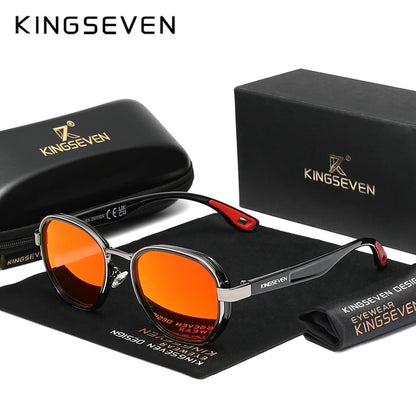 KINGSEVEN Polarized UV400 Luxury Round Sunglasses