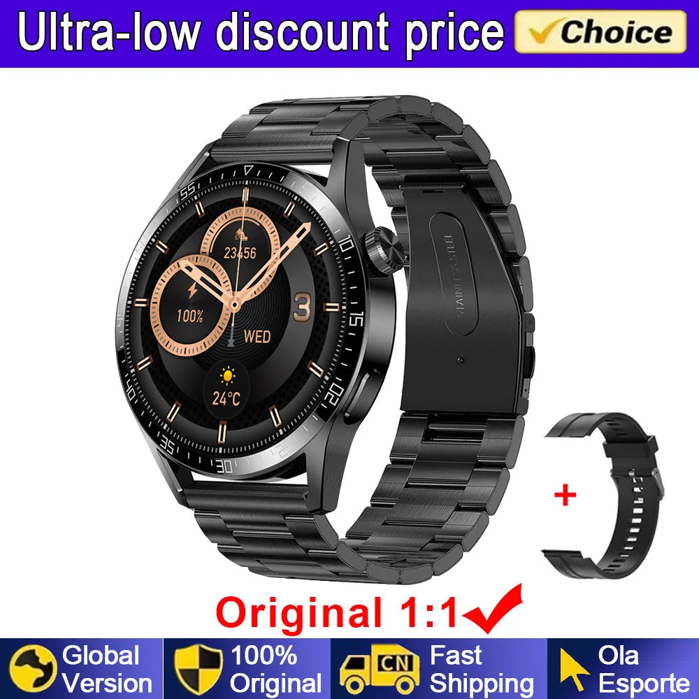 Smart Watch Men Watch 5 Pro AMOLED 360*360 HD Screen Bluetooth Call GPS NFC Heart Rate Monitor SmartWatches 2025 New for Android