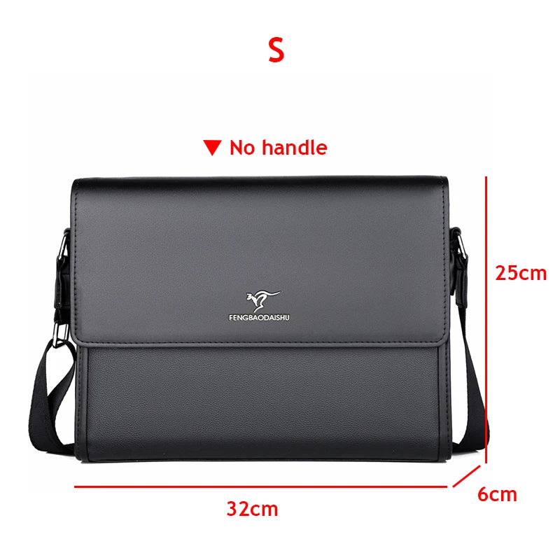 Luxury PU Leather Briefcase for Men - Designer Business Bag