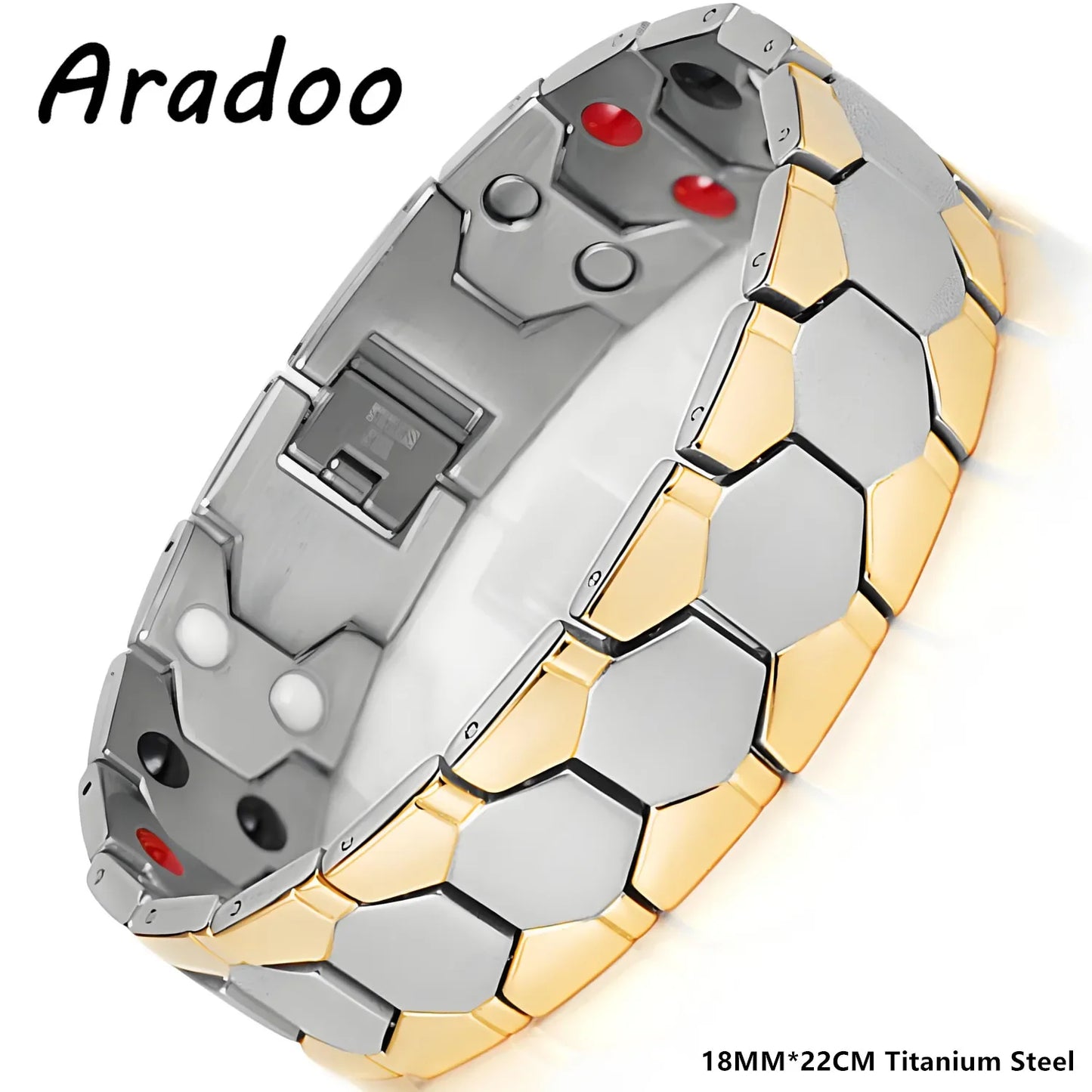 Titanium Steel Magnetic Bracelet for Men - ARADOO