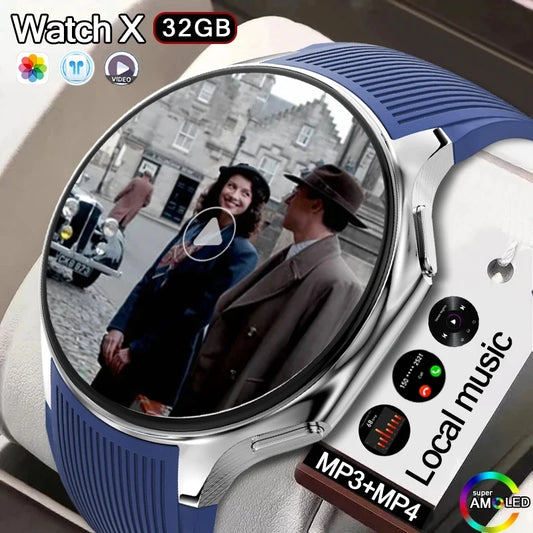 Para huawei xiaomi novo 32g memória ram relógio inteligente masculino 1.43 polegada freqüência cardíaca local bluetooth chamada amoled 466*466 hd smartwatch homem