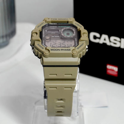 Casio impermeável esporte relógio para homens, relógio militar, marca superior, moda de luxo, WS-1700, bateria de 10 anos, 100m