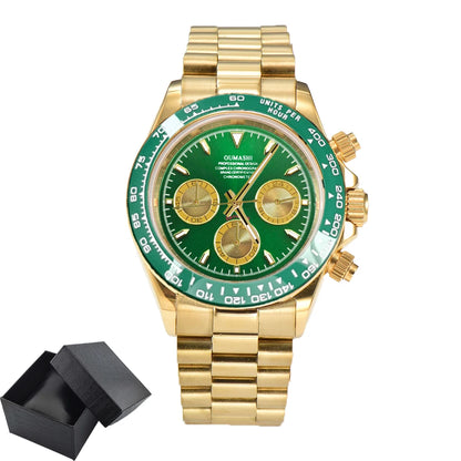 Luxury Custom Gold Chronograph Watch 39.3mm