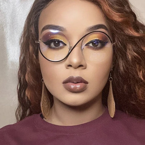 Nova moda redonda anti luz azul óculos feminino lentes transparentes óculos masculino marca designer