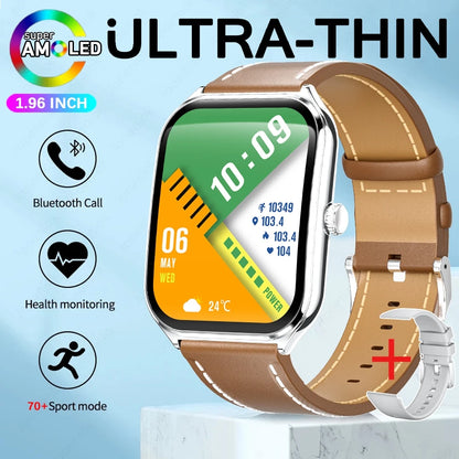 Ultra-Slim AMOLED Smartwatch 1.96" with Bluetooth Calls