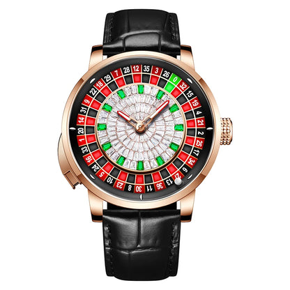 Luxury Men's Mechanical Roulette Watch - Sapphire Crystal