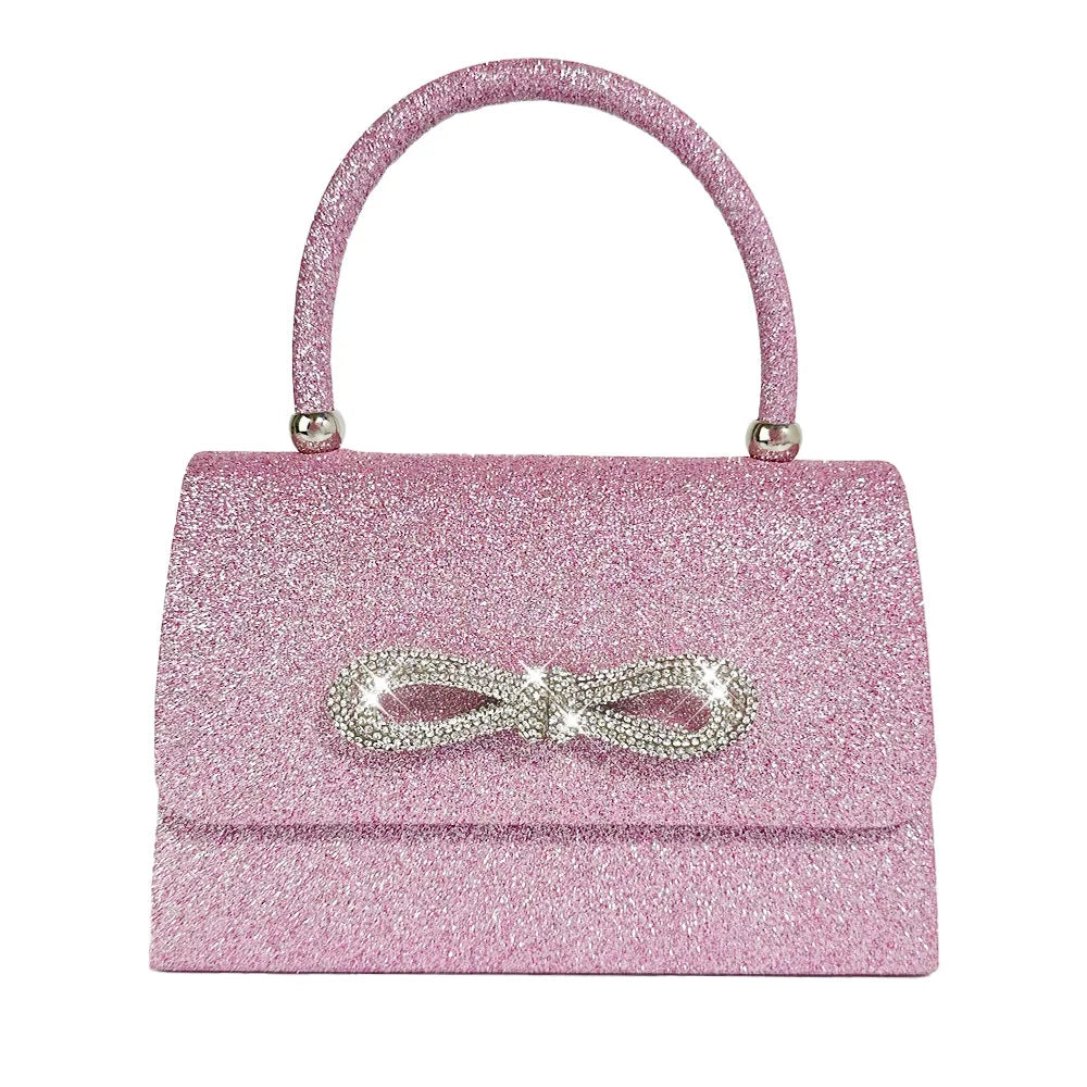 Glamorous Sequin Evening Clutch with Bowknot
