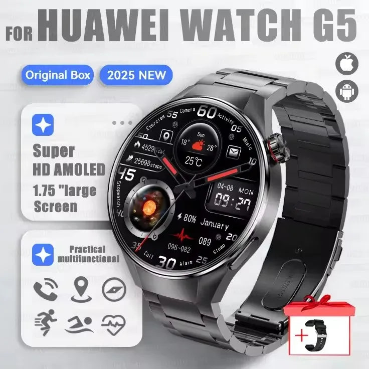 G5 Plus Smartwatch 1.75" AMOLED GPS Heart Rate