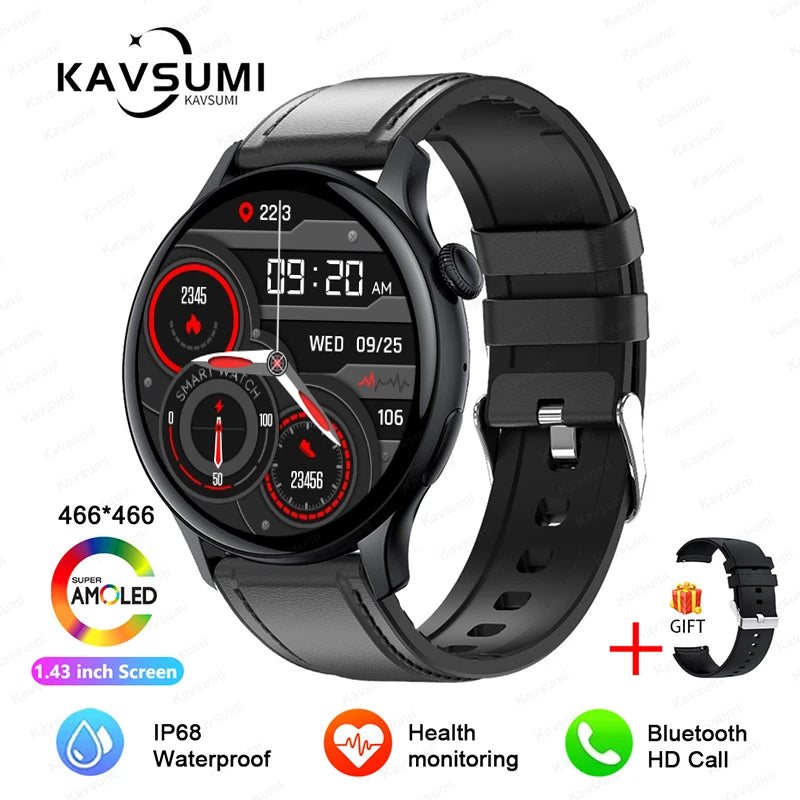 2025 NFC Smart Watch Amoled HD GPS Track Sports Heart Rate Bluetooth Call Waterproof Ladies Women Smartwatch For Huawei Xiaomi