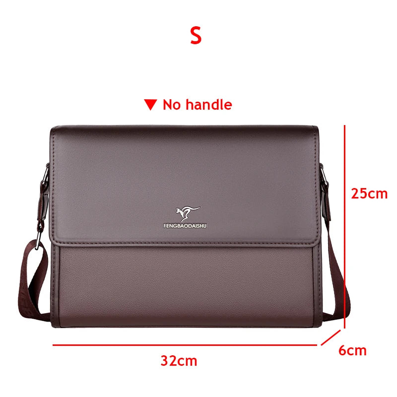 Luxury PU Leather Briefcase for Men - Designer Business Bag