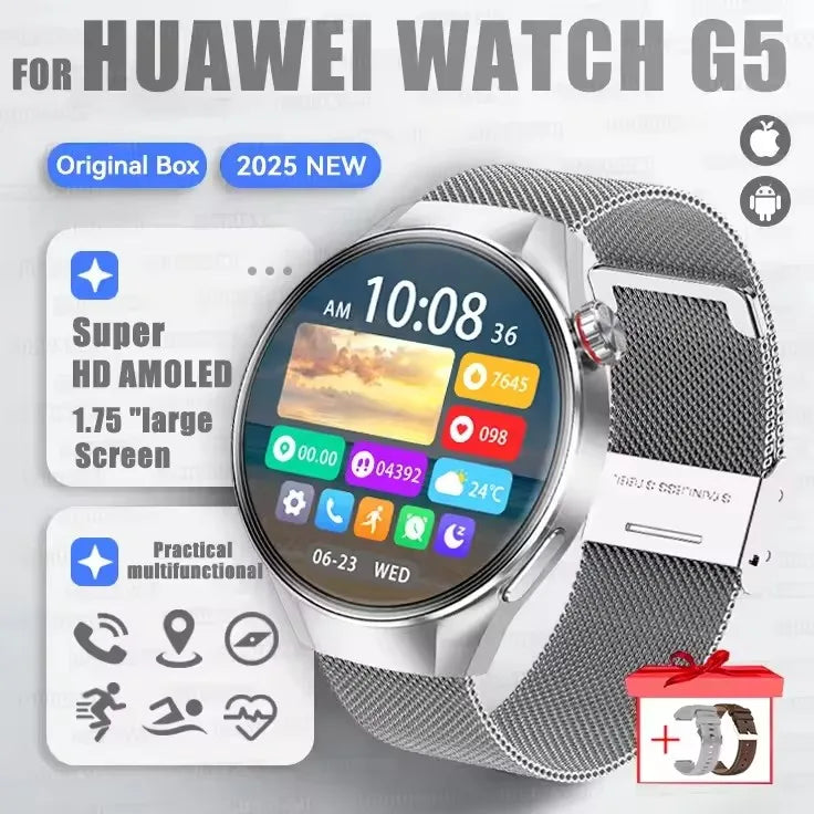G5 Plus Smartwatch 1.75" AMOLED GPS Heart Rate