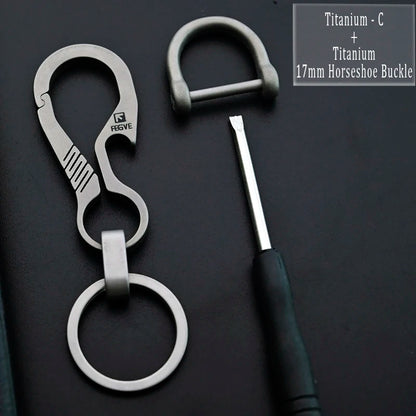 Titanium Luxury Keychain for Men - Ultra-Light Carabiner