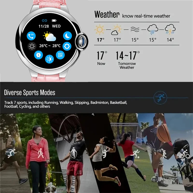 Smartwatch relógios para homens mulheres aiweile aw28 pulseira de fitness marca original para huawei xiaomi bluetooth chamada à prova dwaterproof água s3 pro