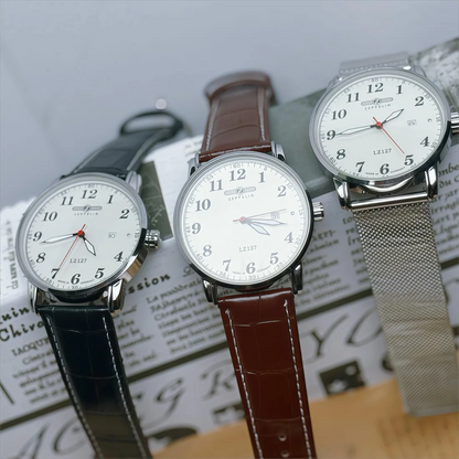 2026 New Luxury Zeppelin Casual Fashion Belt Mesh Band Men's Sweep Seconds Movement Best Selling Product Direct Mail Men' Watch