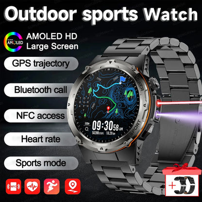 AMOLED Outdoor Sports Smartwatch with GPS & NFC
