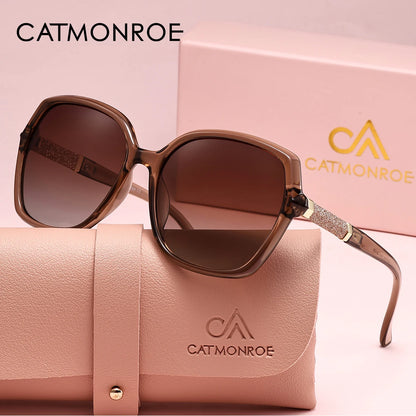 CATMONROE Luxury Polarized Women Sunglasses Butterfly Frame Pink Gift Box Fashion UV400 Sun Glasses Apparel Accessories