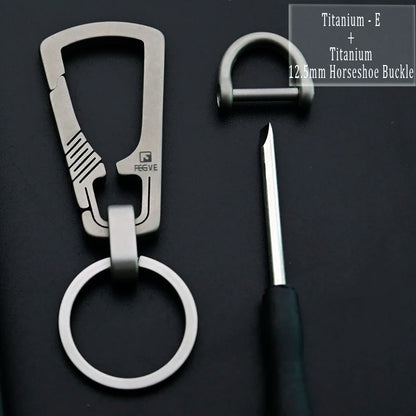 Titanium Luxury Keychain for Men - Ultra-Light Carabiner