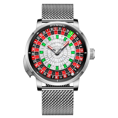 Luxury Men's Mechanical Roulette Watch - Sapphire Crystal