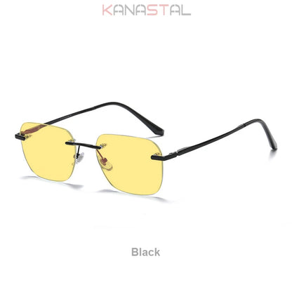 Polarized Frameless Titanium Sunglasses UV400