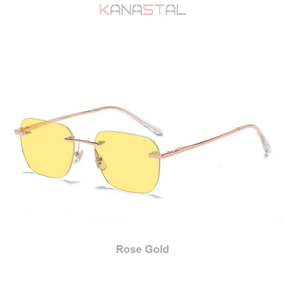 Polarized Frameless Titanium Sunglasses UV400