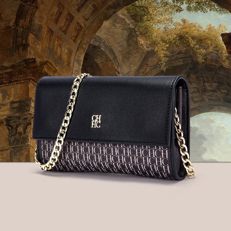 Minimalist Fashionable Exquisite Women's Shoulder Bag with Chain Shoulder Strap Design Versatile for Commuting and Gatherings