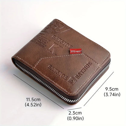 Mens Wallet Leather Business Card Holder Zipper Purse Luxury Wallets for Men Protection Purses Carteira Masculina Luxury