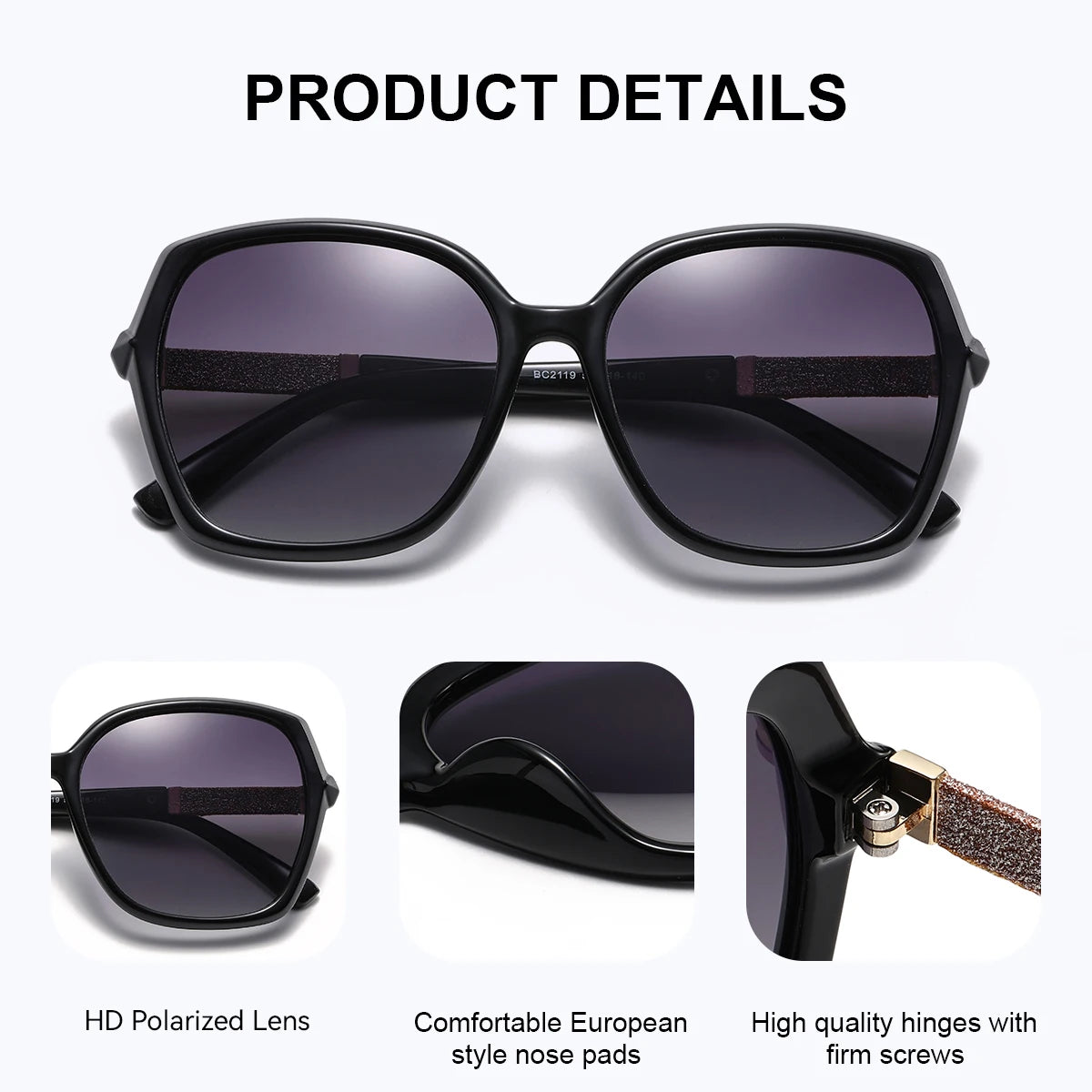 CATMONROE Luxury Polarized Women Sunglasses Butterfly Frame Pink Gift Box Fashion UV400 Sun Glasses Apparel Accessories