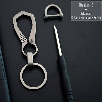 Titanium Luxury Keychain for Men - Ultra-Light Carabiner