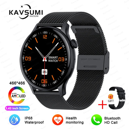 2025 NFC Smart Watch Amoled HD GPS Track Sports Heart Rate Bluetooth Call Waterproof Ladies Women Smartwatch For Huawei Xiaomi