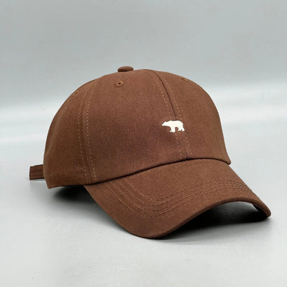 Polar Bear Embroidered Cotton Baseball Cap - UV Protection