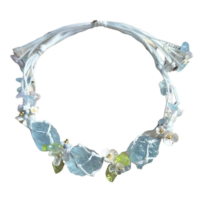 DIY Crystal Bracelet Material Pack Aesthetic Natural Stone Bracelet Exquisite Colorful Gravel Bead Bracelet for Crystal Lovers