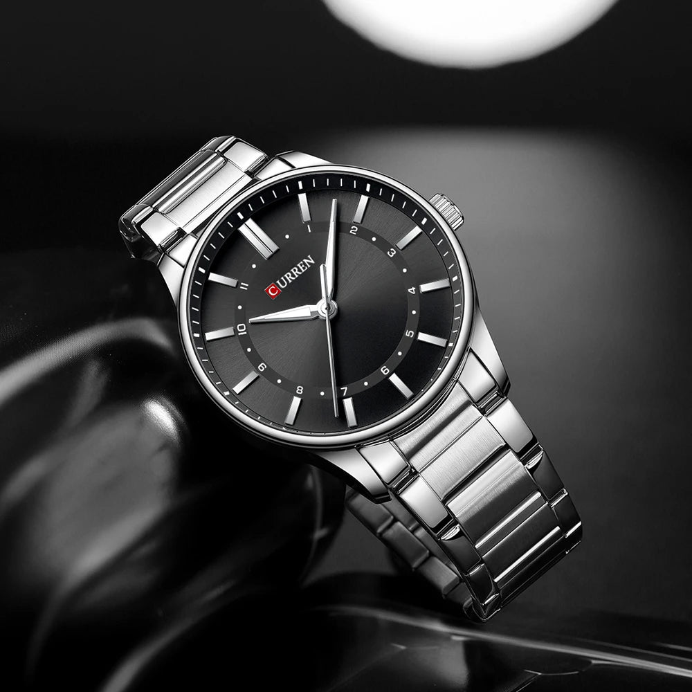 CURREN Fashion Sports Watch Men's Business Quartz Watch Luxury Stainless Steel Casual Luminous Clock Watch relogio masculino