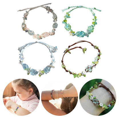 DIY Crystal Bracelet Material Pack Aesthetic Natural Stone Bracelet Exquisite Colorful Gravel Bead Bracelet for Crystal Lovers