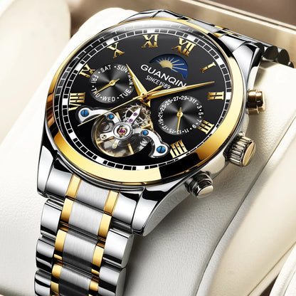 Guanqin Luxury Men's Automatic Tourbillon Watch