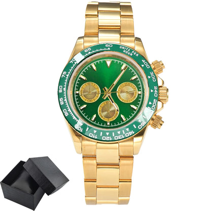 Luxury Custom Gold Chronograph Watch 39.3mm