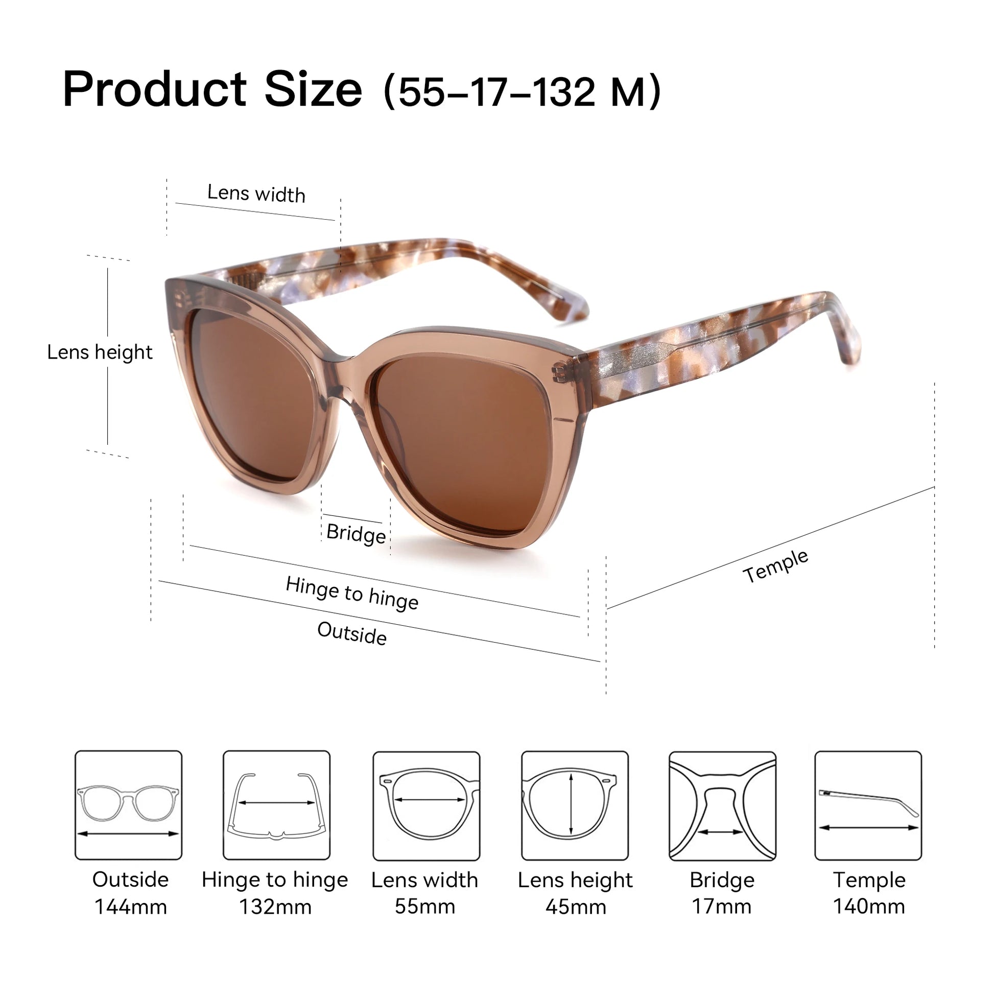 ZENOTTIC 2025 Butterfly Polarized Sunglasses Women's Thick Frame Shade UV400 Protective Acetate Sun Glasses  Fashion Shopping