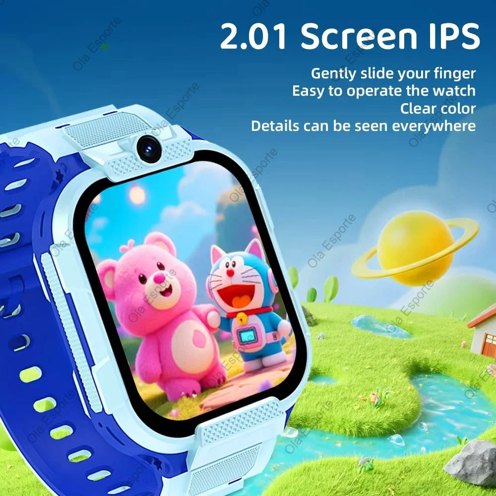 Crianças relógio inteligente posicionamento gps 4g cartão sim chamada de vídeo smartwatch das crianças câmera hd 600mah bateria presentes do estudante meninos meninas