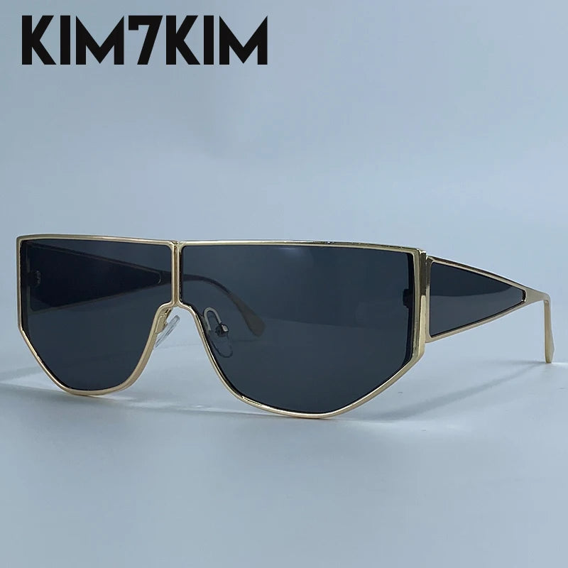 Steampunk Polygon Shield Sunglasses Women 2025 Luxury Brand Night Vision UV400 Windproof Sunglass For Lady Retro Trendy Shades
