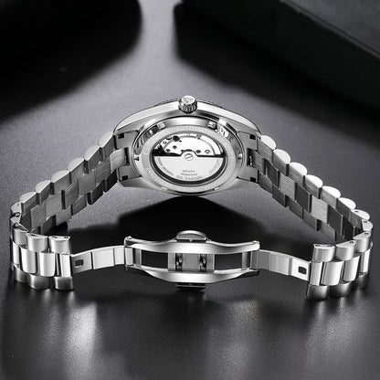 NEW 2025 CADISEN 40MM Palm Leaf Dial Mechanical Wristwatch Luxury Automatic Watch Men MIYOTA 8215 Clock Olive Green Watch