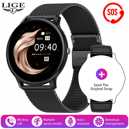 LIGE Smart Watch Women Men Bluetooth Call Sports Fitness Watches Heart Rate Health Monitor Smartwatch Ladies For Android iOS New