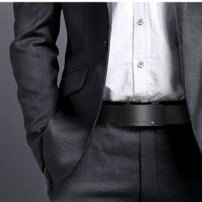 Cintos de couro masculino moda fivela automática cowskin cintos masculinos designer de luxo cinto preto 105-160cm plus size jeans cinto