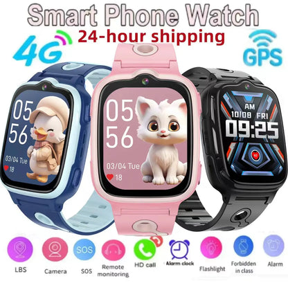 Para android crianças relógio inteligente sos gps localização chamada de vídeo cartão sim para crianças câmera smartwatch relógio à prova dwaterproof água para meninos meninas