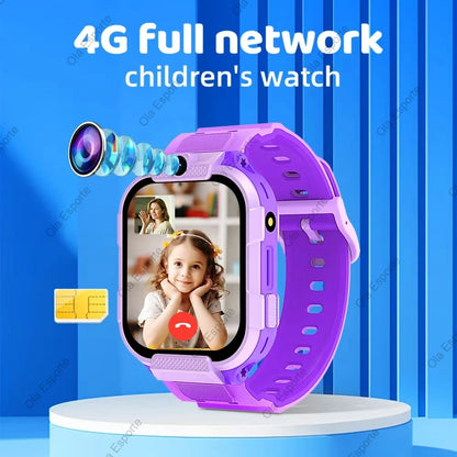 Crianças relógio inteligente posicionamento gps 4g cartão sim chamada de vídeo smartwatch das crianças câmera hd 600mah bateria presentes do estudante meninos meninas