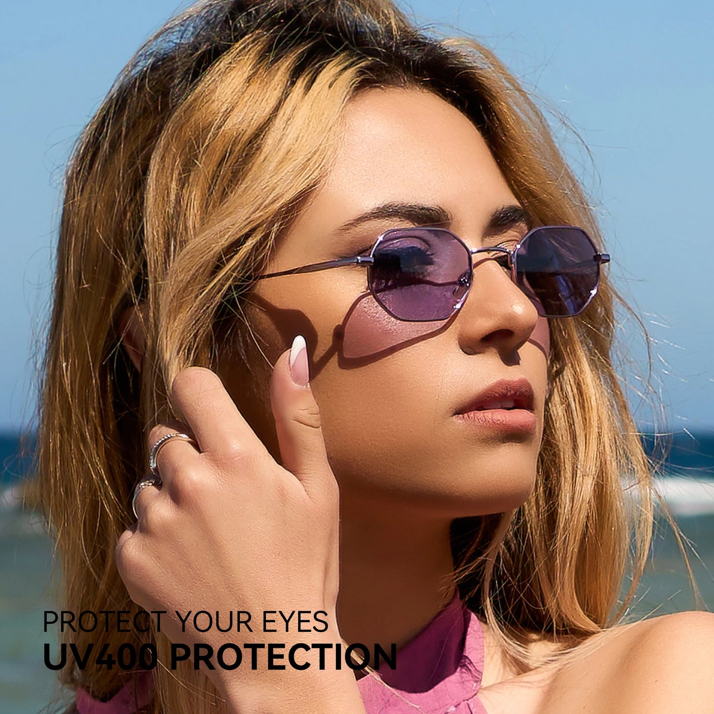 Zenottic 2025 pequeno polígono polarizado óculos de sol feminino metal uv400 óculos de sol masculino anti-reflexo uv400 óculos de condução