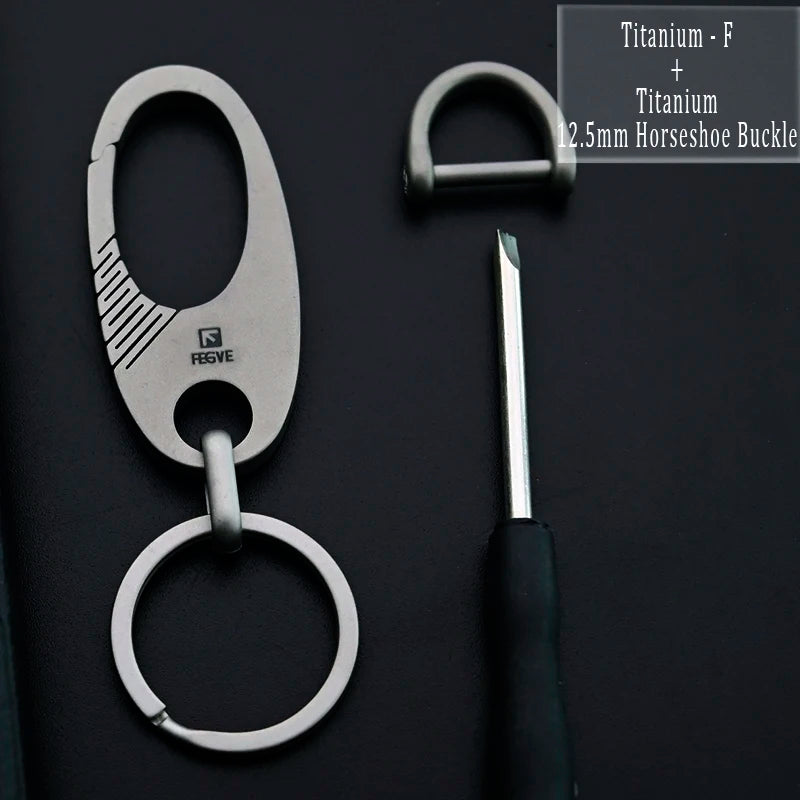 Titanium Luxury Keychain for Men - Ultra-Light Carabiner
