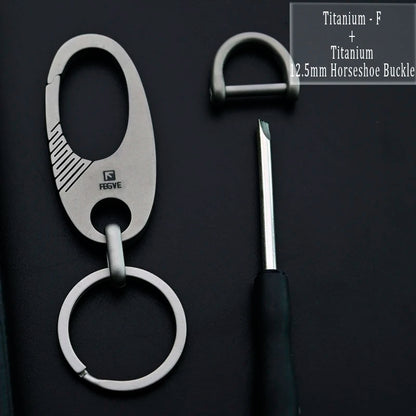 Titanium Luxury Keychain for Men - Ultra-Light Carabiner