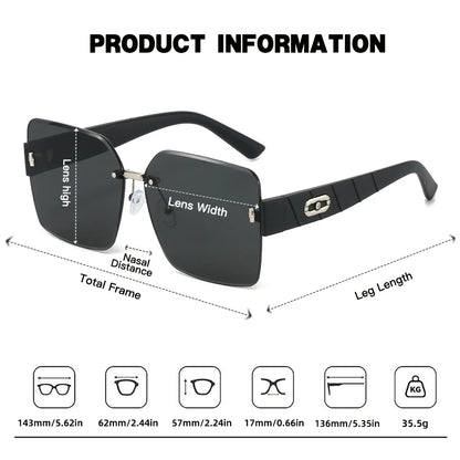 Juncture moda quadrado óculos de sol feminino boundless óculos de sol gradiente senhora óculos festa presentes do feriado óculos de sol para mulher